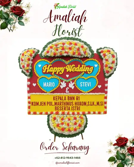 Papan Bunga Pernikahan Cipakem